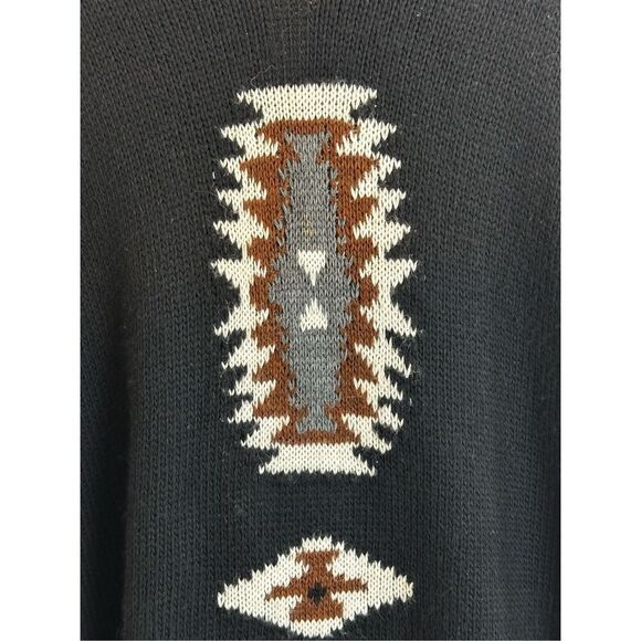 Cocogio One Size Aztec style oversize sweater poncho - Picture 2 of 9